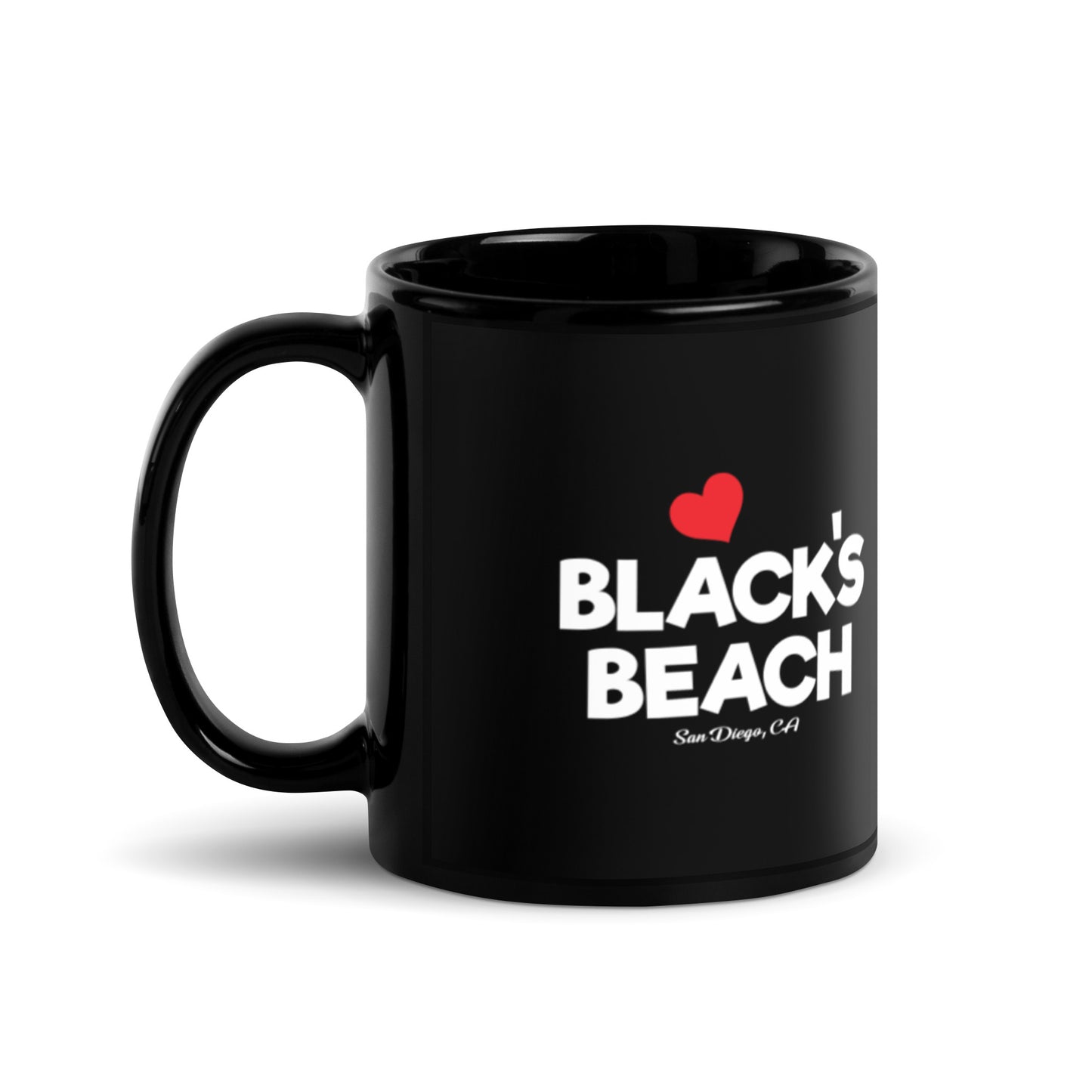 Black's Beach Tees / Style 01 / Black Glossy Mug