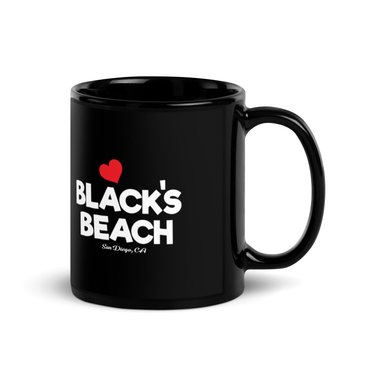 Black's Beach Tees / Style 01 / Black Glossy Mug