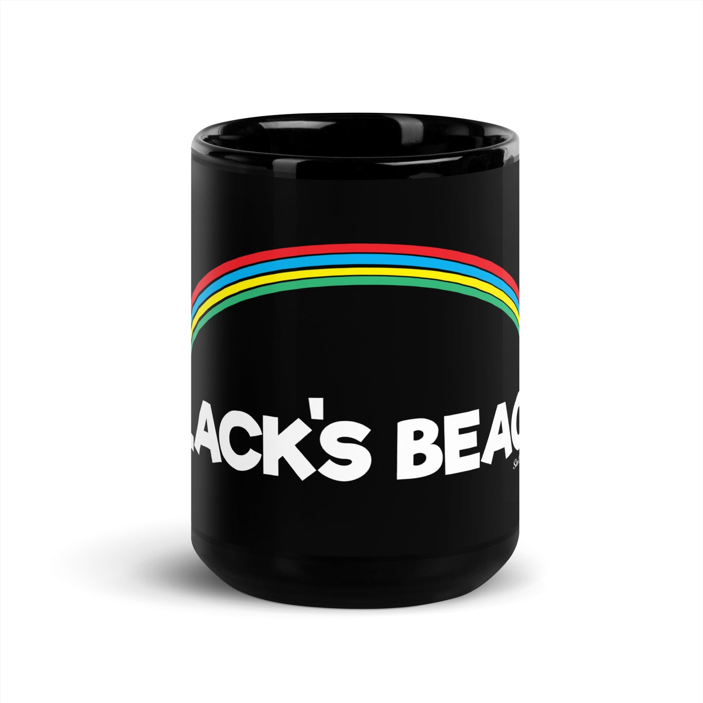 Blacks' Beach Tees / Style 02 / Black Glossy Mug