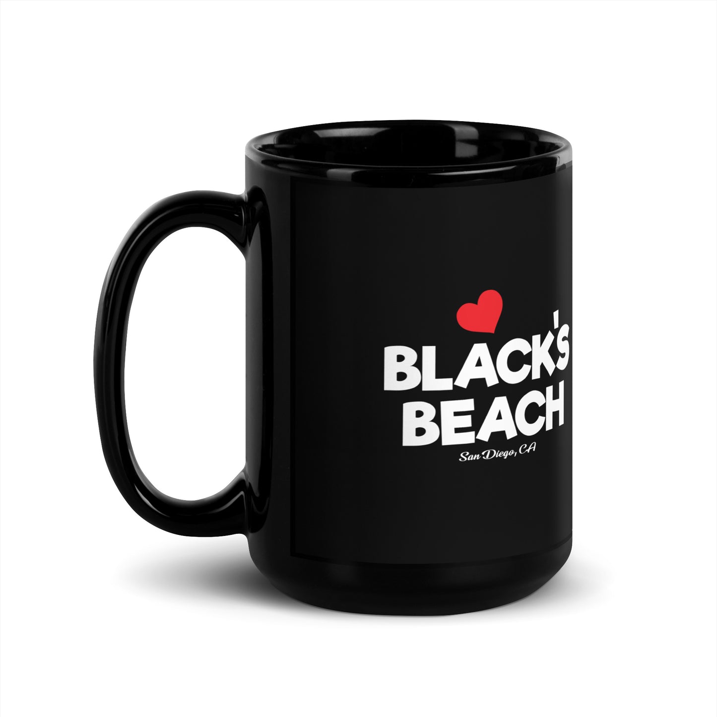 Black's Beach Tees / Style 01 / Black Glossy Mug