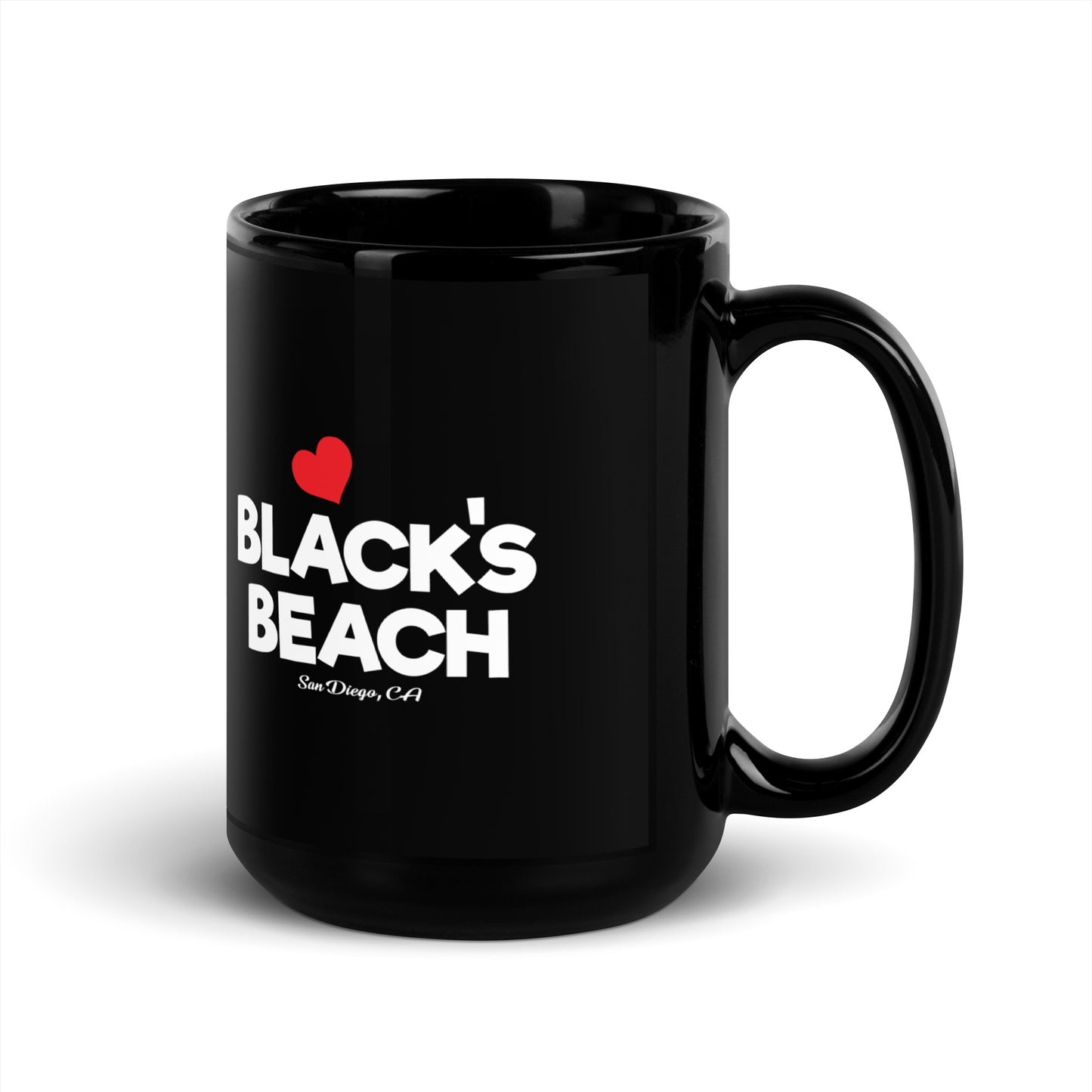 Black's Beach Tees / Style 01 / Black Glossy Mug